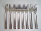 8pc set Oneida MERCER FROSTED Stainless Steel Salad Forks Vietnam 7 1/8"