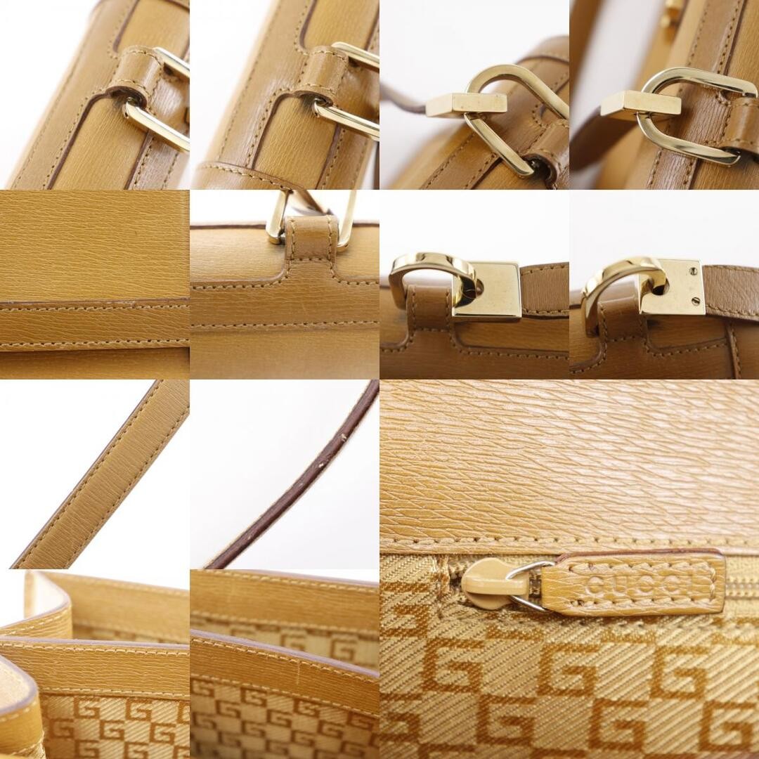 Gucci G Buckle Calf Brown Shoulder Bag Women Used 17cm thumbnail 9