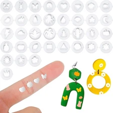 36 Pcs Polymer Clay Cutters for Earring Mini Clay Cutters for Polymer Jewelry...