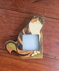 Vintage Warren Kimble Cat Photo Picture Frame Claire Calico 1980s Fetco
