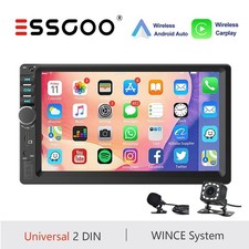Double 2 DIN 7" Radio Android Auto Car Stereo Apple Carplay USB MP5 FM MIC CAM