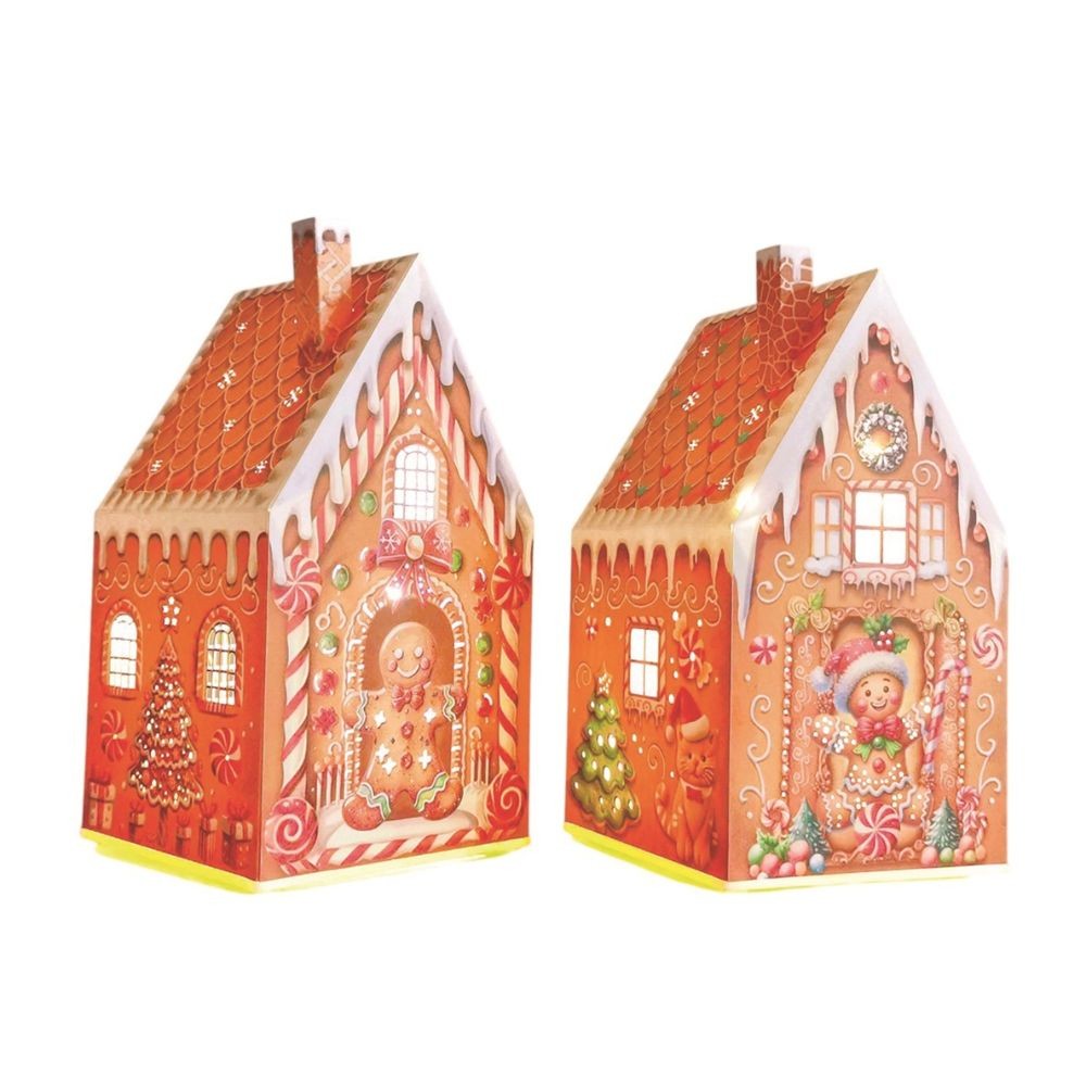 Christmas LED Gingerbread House ONE SUPPLIED
