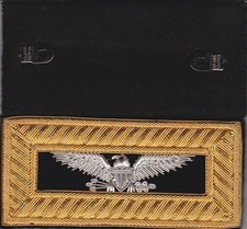 Civil War Staff Colonel Regulation Black Shoulder Boards w/Frock Clip