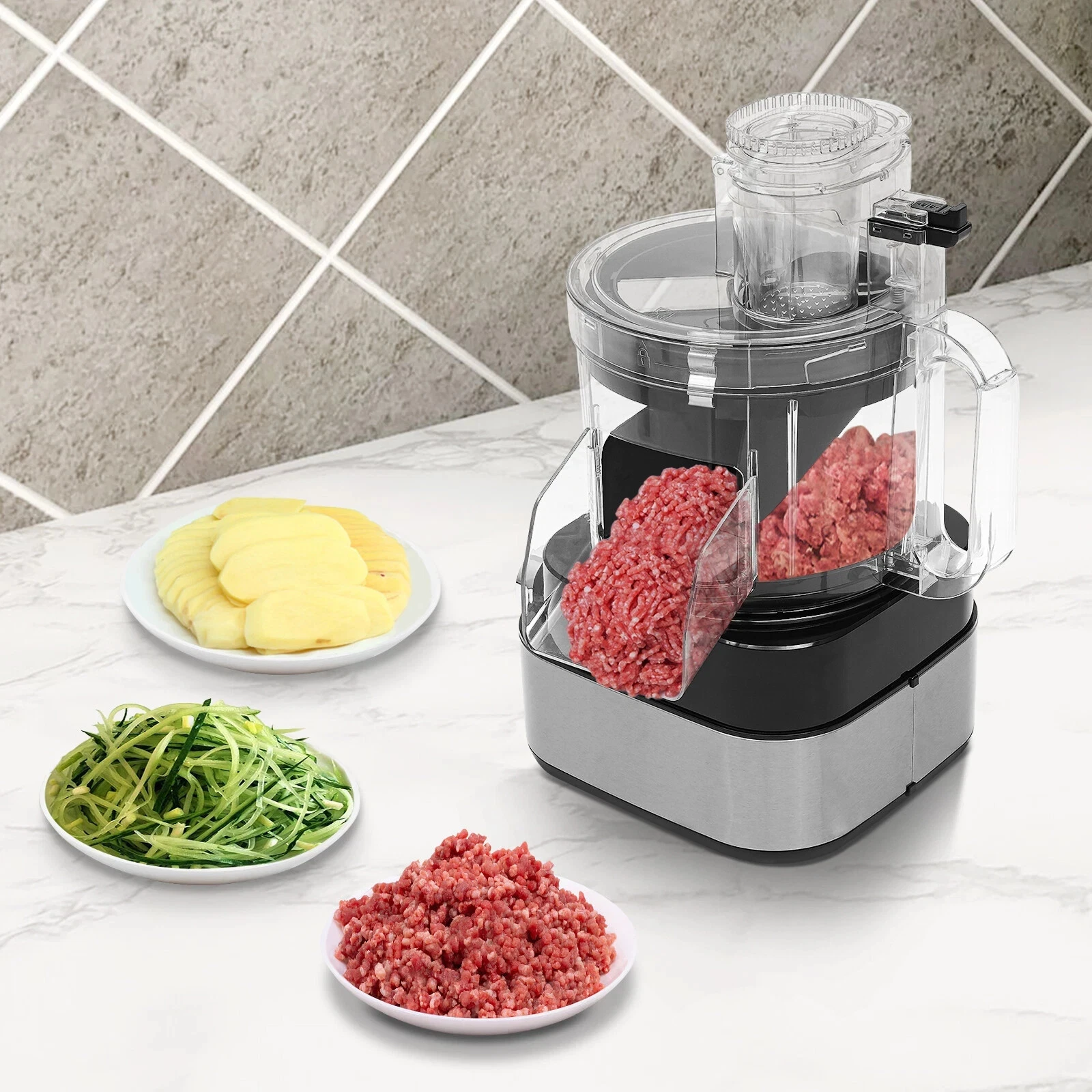 5-In-1 Electric Vegetable Dicer Chopper Shredder Commercial Food Processor 600W
Opens in a new windo