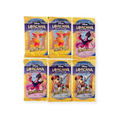 Disney Lorcana Die Tintenlande Booster Deutsch 6er Pack TCG Bundle