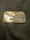 VINTAGE America Land Of The Free - Silver 1oz Bar -1982  American Argent Mint