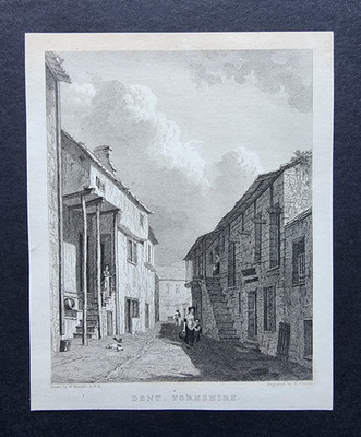 Antique 1830 print - Dent - Yorkshire Dales - William Westall