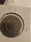 1850 Braided Hair Large Cent 1C Early U.S. Copper Coin VF Details — photo 4
