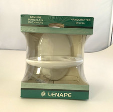 Lenape Genuine Porcelain Classic White Mount Tooth Brush Holder