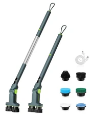 Electric Spin Scrubber Cordless Dual-Brush, IPX7 Waterproof Bathroom Power Sc...