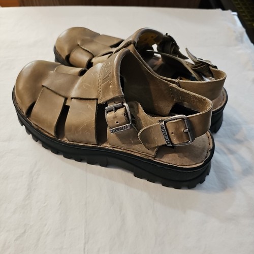 Chaussures CHAT Caterpillar sandales femme marron beige pointure 8 gaufré marche - Photo 7/17