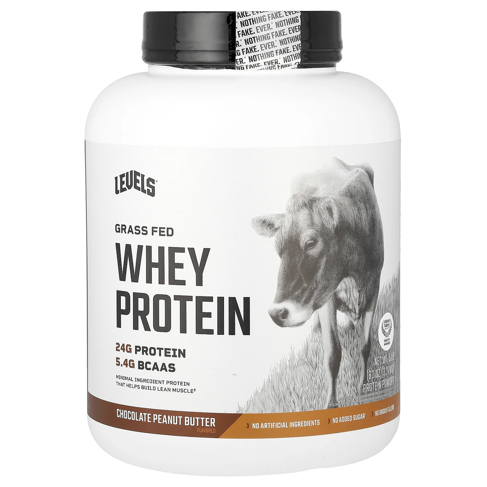 Grass Fed Whey Protein Powder, Chocolate Peanut Butter, 5 lb (2.27 kg)