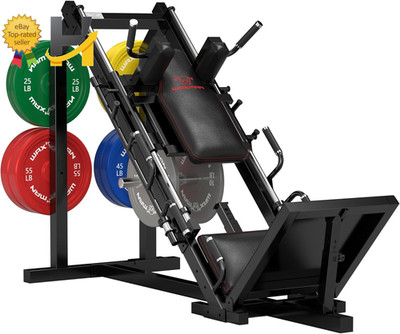 Leg Press Hack Squat Machine Combo 2-In-1 Leg Exercise Machine with Linear Beari