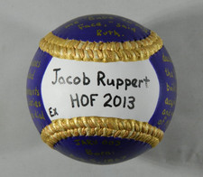 Jacob Ruppert New York Yankees Owner 1915 HOF  Hand Painted Statistical Baseball