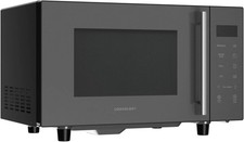 Cookology 23L Silver Grey Flatbed Microwave with Grill – 800W Power, Easy Clean