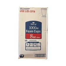WinCup 1000 Count Hot  Cold Beverage Styrofoam Cups, 8oz