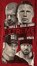 WWE Extreme Rules 2013 Event T-Shirt Red XL Triple H Brock Lesnar Cena Excellent