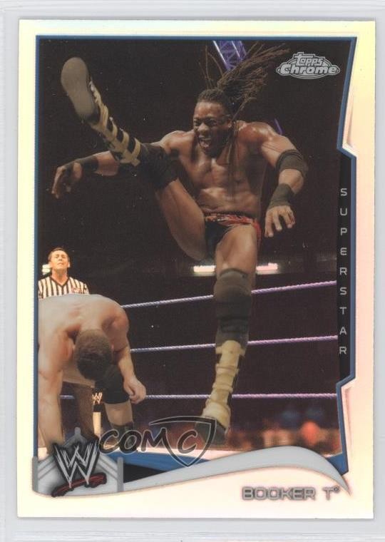 2014 Topps Chrome WWE Refractor Booker T #59 4nb