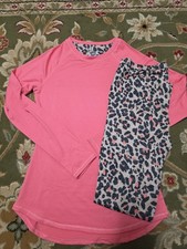 New Ladies Sz Small Cuddle Duds Animal Print 2pc Pajama Set