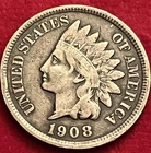 1908 Indian Head Cent Penny VF Or Better Details  JC1373