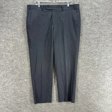 Peter Millar Dress Pants Men 40 Black Mid Rise Pleated Skinny Pockets Regular