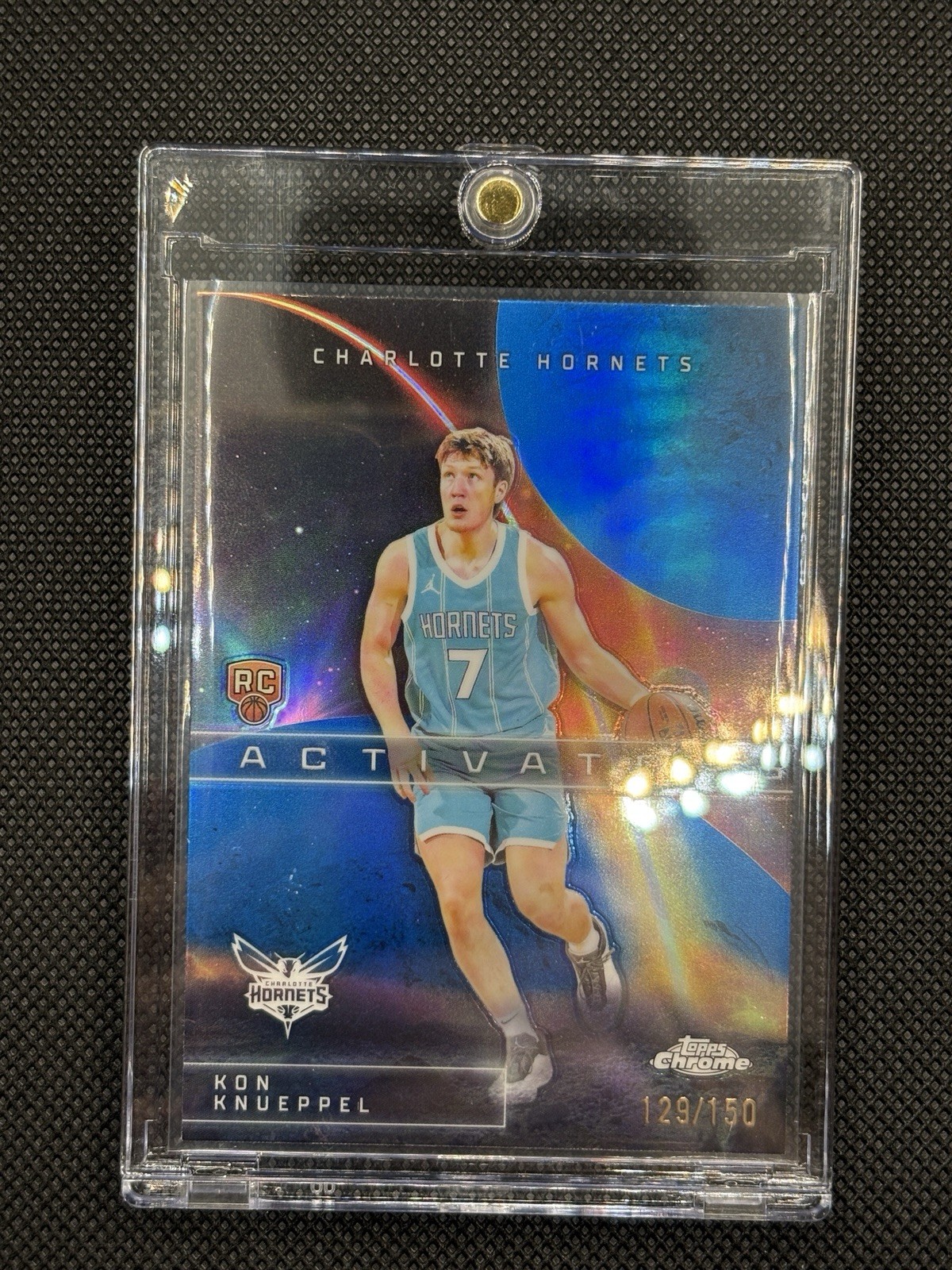 Kon Knueppel 2025 Topps Chrome Activators Blue Refractor /150 #AC-14 Rookie RC