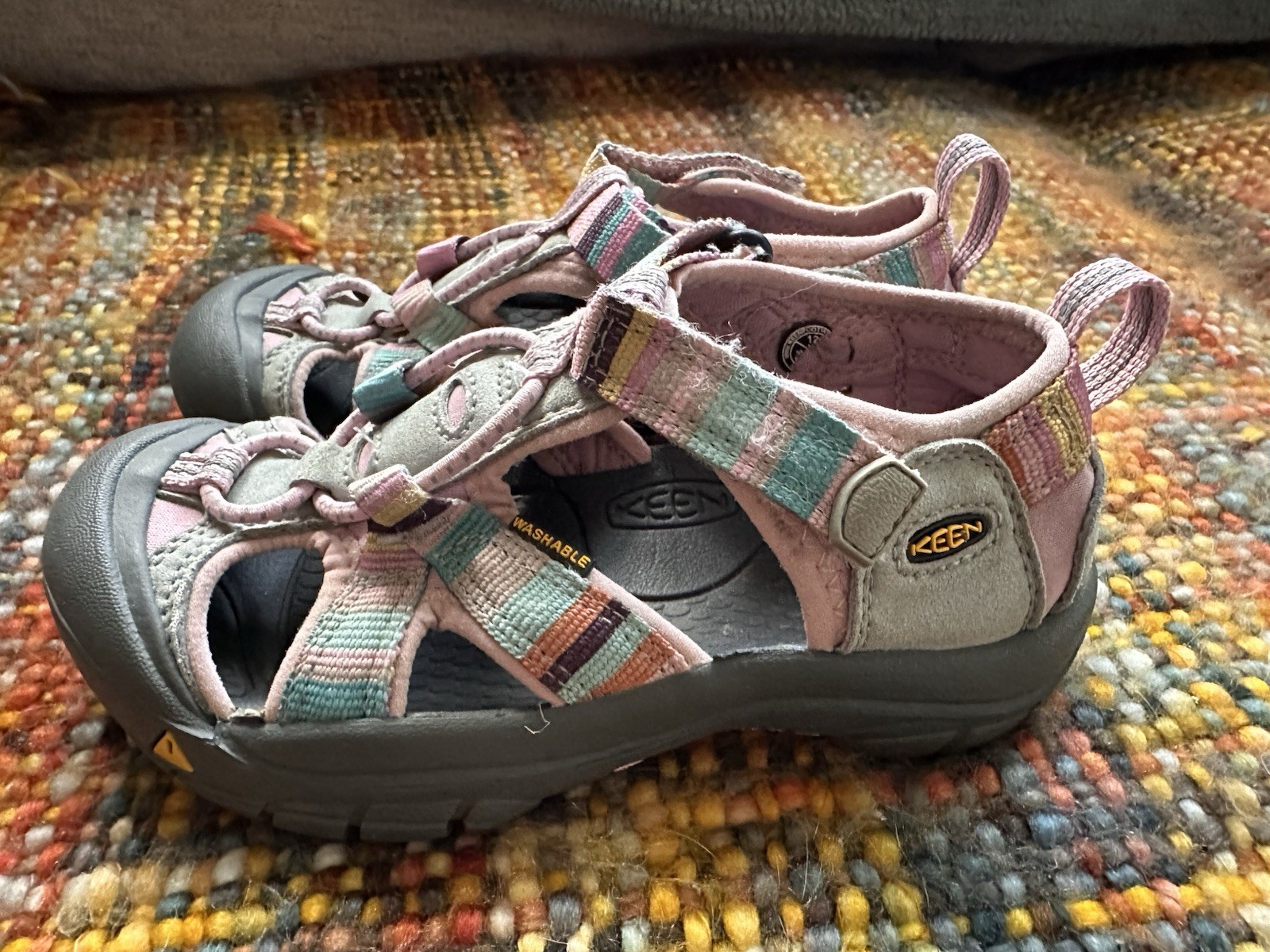 Sandali Keen bambina rosa righe escursionismo acqua outdoor taglia 12 molto belli