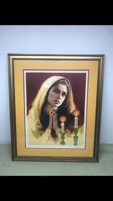 Very Rare Sandu Liberman Shabbas Candles VIII B Lithograph, Signed Artist Proof
