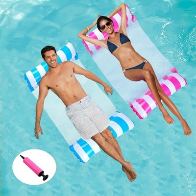 Pool Floats Wasserhängematte Aufblasbar Schwimmbett Lounge Schwimmstuhl