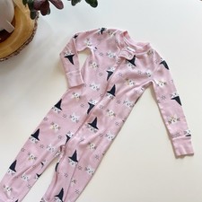 Hanna Andersson Organic Cat Witch Zip One Piece Pajamas  3T