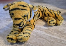 Antique 1978 Dakin Large Tiger 24 inch Stuffed Animal Ground Nutshell Airbrushed