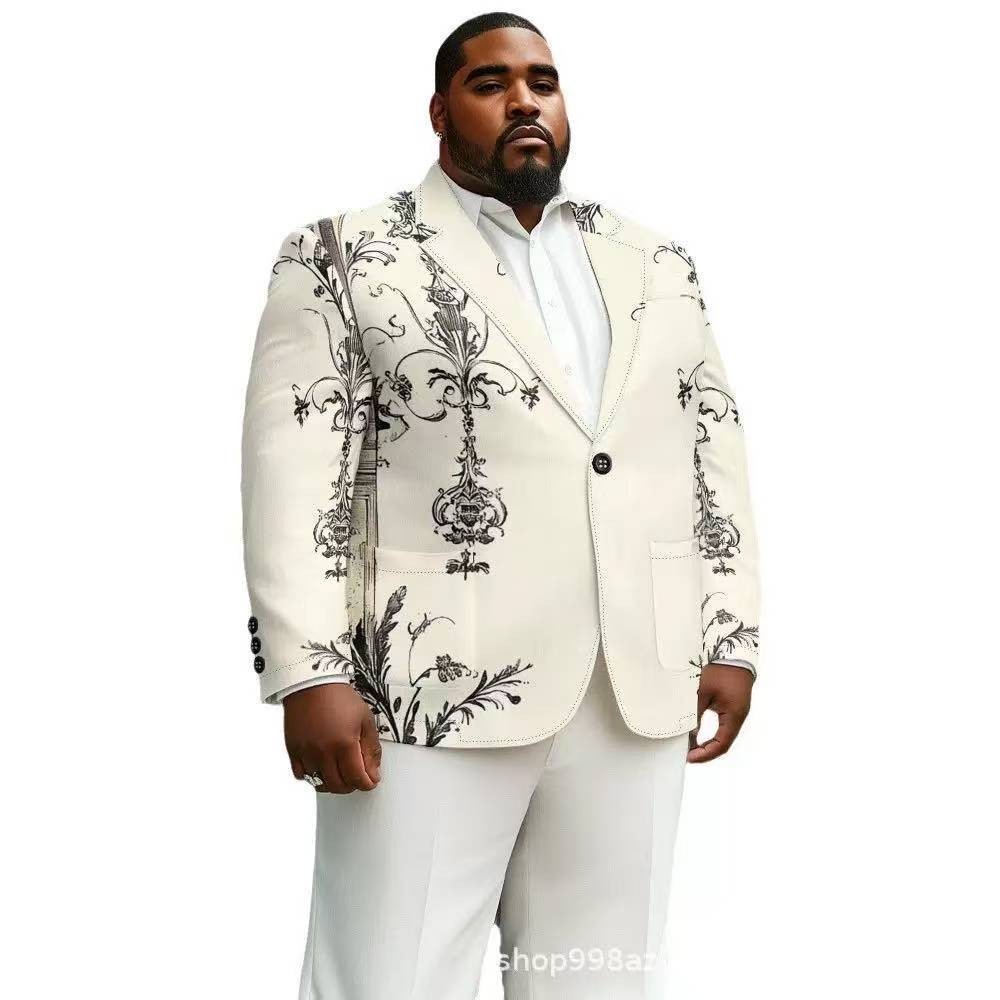 Men's plus-size suit jacket, suitable for holidays/parties/n