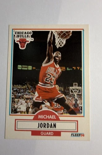 1990-91 Fleer - Michael Jordan #26 Black Line Above Biographical Information