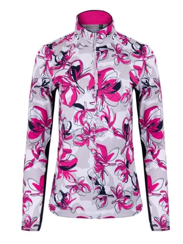 KJUS Sunshine Printed Midlayer 1/4 ZIP LONG SLEEVE GOLF XS M L WHITE NEW NWT