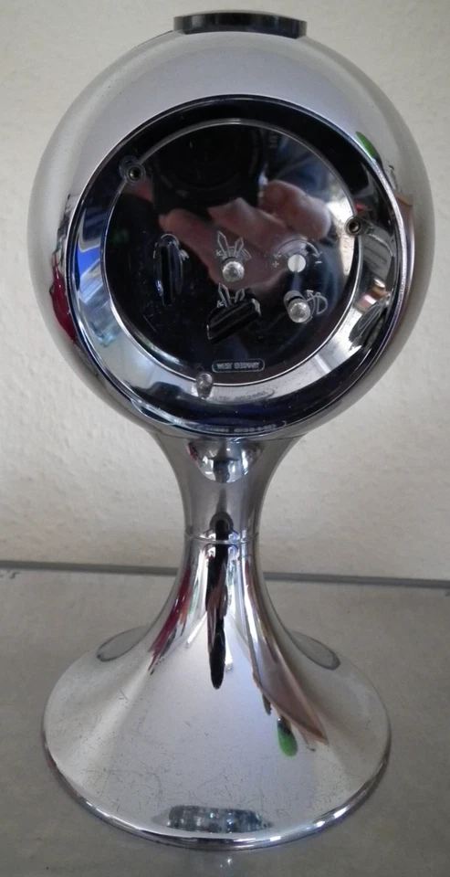 Blessing Design Kugel Wecker Kugeluhr in Chrom 1970er 70er Space age Sputnik-2 - Bild 2 von 3