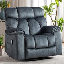 CANMOV Oversized Rocker Recliner with Heat and Vibration