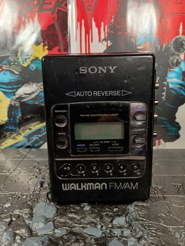 Vintage SONY Walkman FM/AM Cassette Tape Player WM-F2081 For Parts or Repair