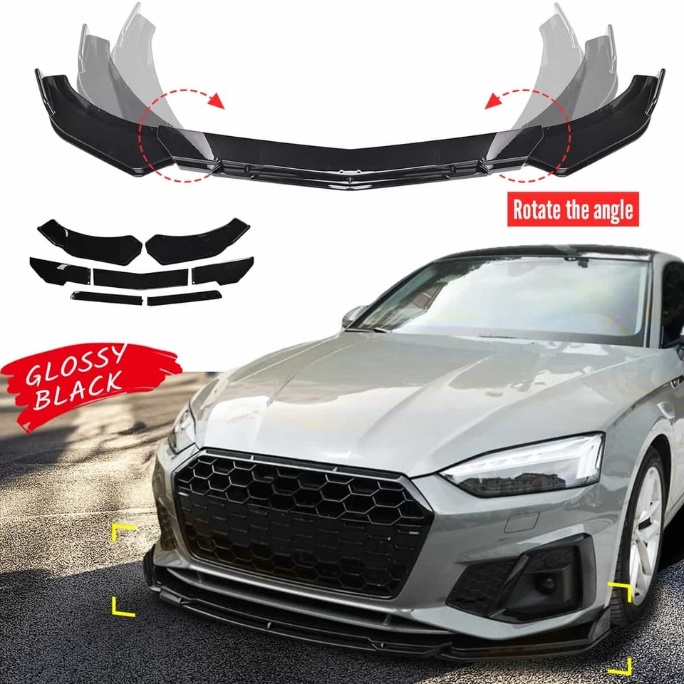 AU NEW Glossy Black Front Bumper Lip Splitter Spoiler Kit For Hyundai Santa Fe - image 2 of 4