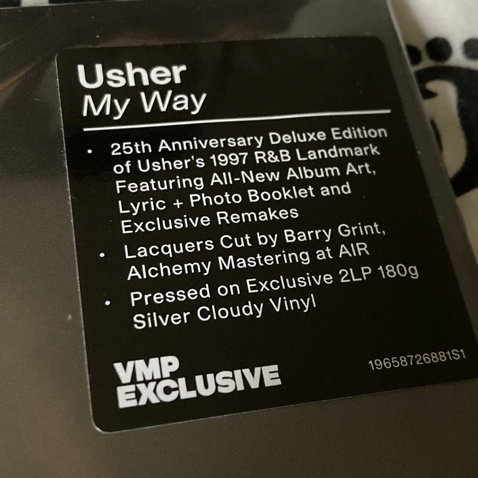 NEW Usher My Way VMP Vinyl Me Please 25th SILVER CLOUDY 180gr 2LP Deluxe OOP - Image 2 of 3
