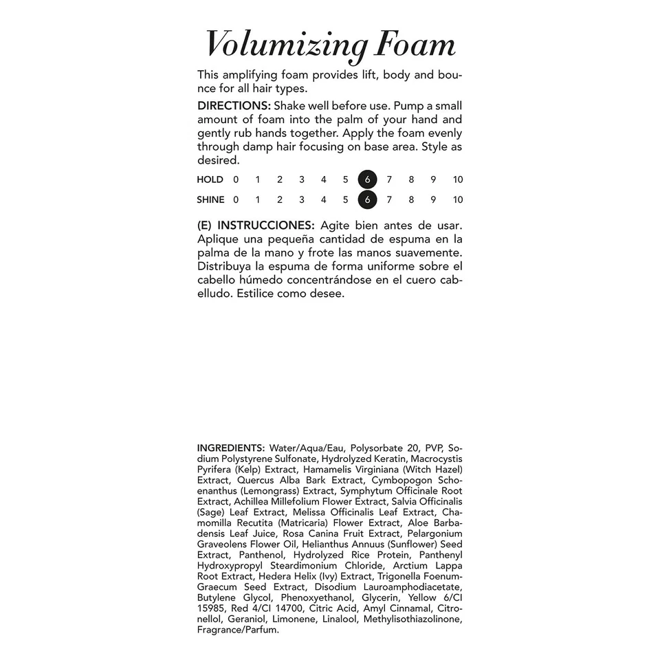 Complejo de queratina espuma voluminizadora - KCVLMFM 237 ml / 8 oz spray nuevo Foto 3 de 4