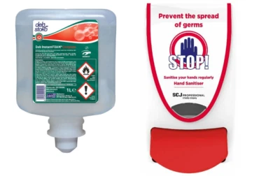 SC JOHNSON PROFESSIONAL Deb Stop Sanitise Dispenser & DEB InstantFOAM Complete Cartridge 1 Litre