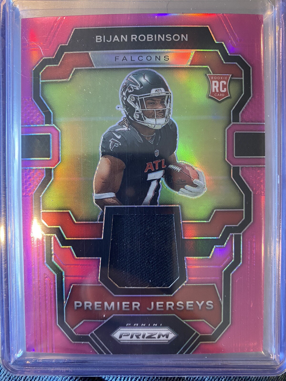 Bijan Robinson 2023 Panini Prizm Pink PREMIER JERSEYS Prizm ROOKIE RC