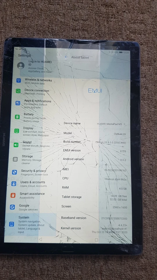 Huawei MediaPad M5 10  (CMR-AL09)  Wi-Fi   Android Tablet Faulty - Image 2 of 4