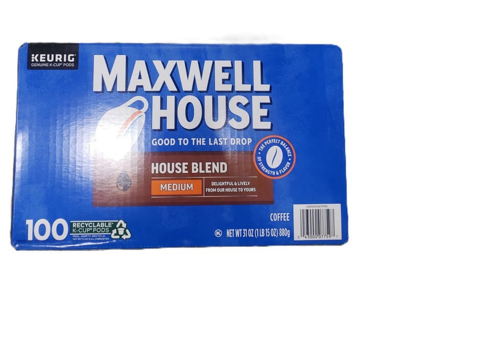 Maxwell House House Blend Medium Roast KCup Coffee Pods (31 oz., 100