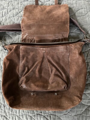 Monsieur Jerome Dreyfuss Paris THOMAS Distressed Brown Leather