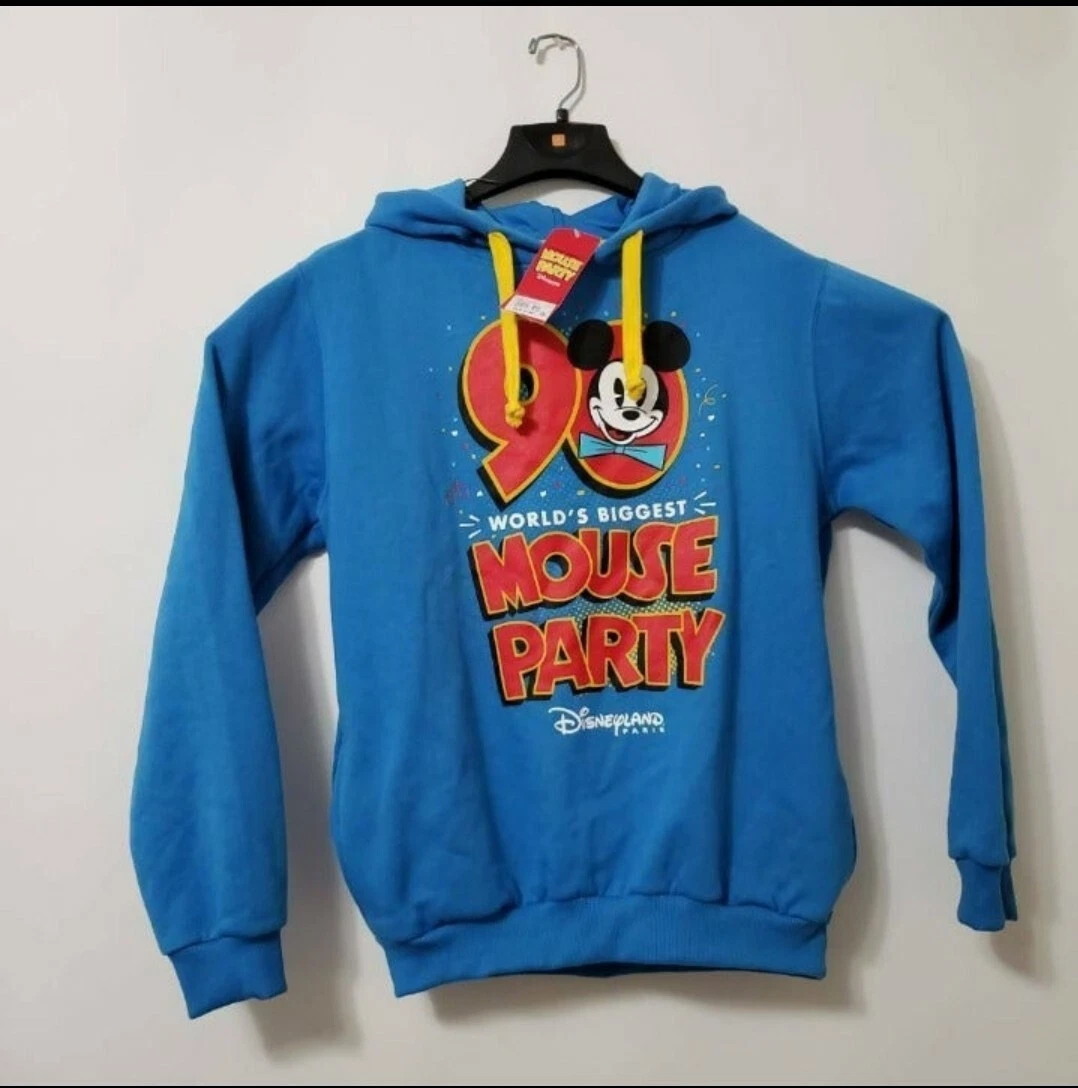 Disneyland Paris Women s Blue Sweatshirt 90th Anniversary Disney Parks Hoodie XL