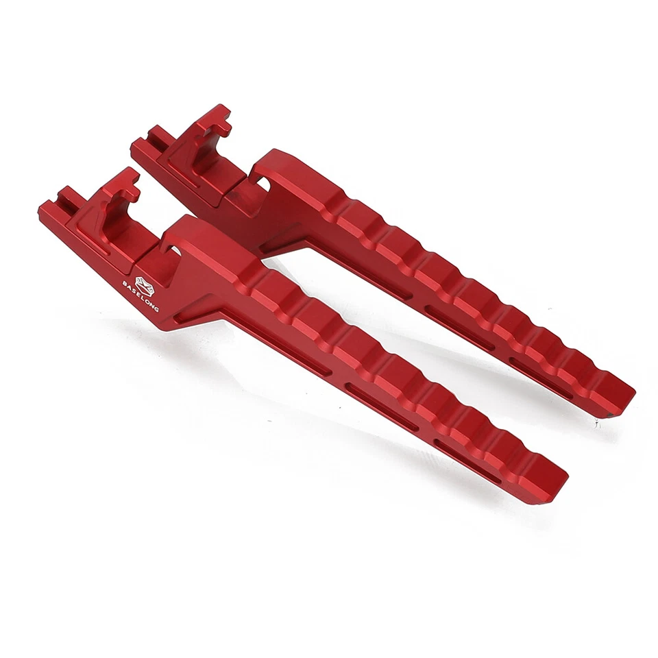 Red For Honda CRF250R/RX CRF450L/X/R/RL/RX/RWE Passenger Footpegs Extensions Foto 4 de 4