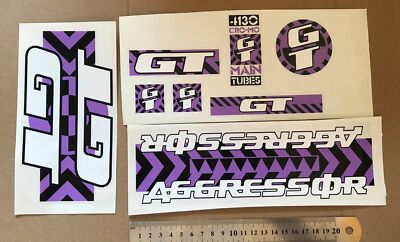 GT BMX Aggressor Aufkleber 1990 - auf klarem Vinyl - Old School BMX.