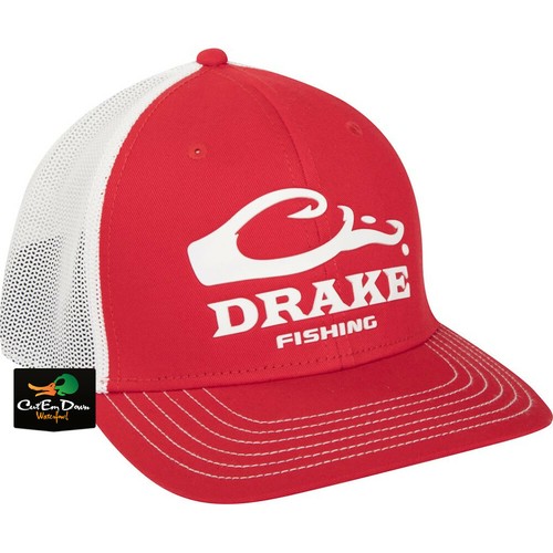 NEW DRAKE PERFORMANCE FISHING DPF LOGO STRETCH FIT BALL CAP FLEX FITTED HAT - Picture 10 of 10