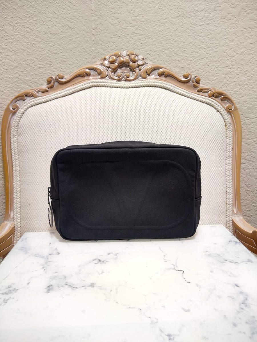 Valentino Black Dopp Makeup Toiletries Bag Case New No Tag | eBay